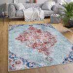 Tapis persans Paco Home turquoise en polyester modernes 