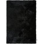 Tapis shaggy noirs en polyester 140x200 en promo 