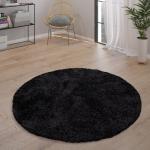 Tapis shaggy Paco Home noirs modernes 