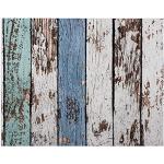 Papiers peints Glorex turquoise en bois shabby chic 