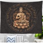 Couvre-lits en fibre synthétique à motif Bouddha style bohème pour enfant 