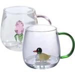 Tasses en verre en céramique à motif animaux 400 ml 