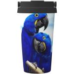 Tasses design bleues en acier à motif perroquets inoxydables 