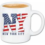 Tasses à café Reifen-Markt blanches à New York 