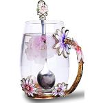 Tasses en verre en acier à motif papillons en promo 