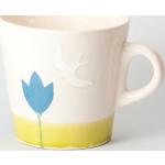 Tasses à thé blanches en céramique à motif papillons 