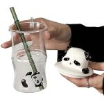 Tasses en verre en verre à motif pandas 