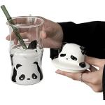 Tasses en verre en verre à motif pandas 
