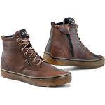 Chaussures TCX marron à motif moto en cuir étanches Pointure 44 look fashion pour homme 