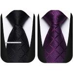 Cravates de mariage violettes en polyester Taille L look fashion pour homme 