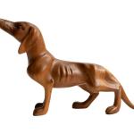 Figurines en bois à motif chiens de 20 cm 