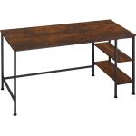 Tectake - Bureau informatique DONEGAL avec rangement style vintage - Bureau, table pour ordinateur, table de bureau - bois foncé industriel