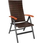 Chaises en bois marron tressées en aluminium pliables contemporaines 
