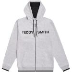 Sweats zippés Teddy Smith blancs à capuche à manches longues look fashion 