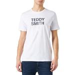 T-shirts Teddy Smith Ticlass blancs à manches courtes à manches courtes Taille XL look casual pour homme 