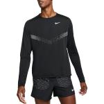 Maillots de running Nike Rise 365 noirs à manches longues Taille XL pour homme en promo 