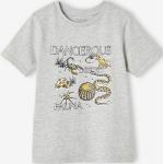 T-shirts à imprimés Vertbaudet gris à imprimé animal en coton à motif animaux Taille 5 ans pour garçon en promo de la boutique en ligne Vertbaudet.fr 