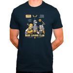 Tee Shirt Beer Lovers Beer - Bender, Homer et Princesse Bean - T-Shirt Homme Bio Bleu (XL)