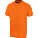T-shirts de sport orange en coton oeko-tex éco-responsable à col rond Taille XS 