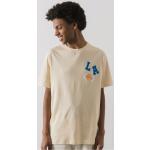 T-shirts à imprimés Mitchell and Ness blancs en coton avec broderie Lakers Taille XL pour homme en promo 