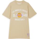 T-shirts à imprimés Mitchell and Ness beiges Lakers Taille L pour homme en promo 