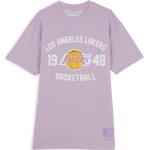 T-shirts Mitchell and Ness mauves Lakers Taille L pour homme 