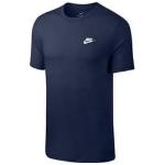 T-shirts Nike Sportswear bleues foncé en coton à manches courtes lavable en machine à manches courtes Taille L look sportif pour homme en promo 