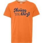 T-shirts Blend orange à manches courtes lavable en machine à manches courtes à col rond pour homme 