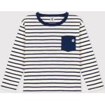 T-shirts unis Petit Bateau blancs à logo en jersey pour garçon de la boutique en ligne Petit-bateau.fr 