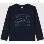 T-shirts à imprimés Petit Bateau bleus en jersey pour garçon de la boutique en ligne Petit-bateau.fr 