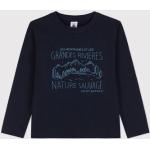 T-shirts à imprimés Petit Bateau bleus en jersey pour garçon de la boutique en ligne Petit-bateau.fr 