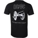 T-shirts à imprimés noirs en coton AC/DC Taille XL look Rock pour homme 
