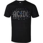 T-shirts à imprimés noirs en coton AC/DC Taille S look Rock pour homme 