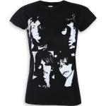 T-shirts à imprimés noirs en coton Beatles Taille S look Rock pour femme 