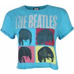 T-shirt courts Amplified bleus en coton Beatles Taille L look fashion pour femme 