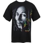 T-shirts à imprimés noirs en coton Bob Marley Taille XXL look Rock pour homme 