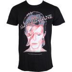 T-shirts à imprimés noirs en coton David Bowie Taille S look Rock pour homme 