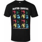 T-shirts à imprimés noirs en coton David Bowie Taille M look Rock pour homme 