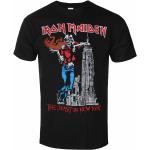 T-shirts à imprimés noirs en coton à motif New York Iron Maiden Taille S look Rock pour homme 