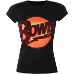 T-shirts à imprimés noirs David Bowie lavable en machine Taille L look Rock pour femme 