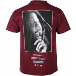 T-shirts noirs en coton à manches courtes Bob Marley à manches courtes Taille L look fashion pour homme 