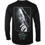 T-shirts noirs en coton à manches longues Bob Marley à manches longues Taille XXL look fashion pour homme 