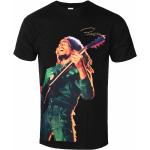 T-shirts noirs en coton à manches courtes Bob Marley à manches courtes Taille S look fashion pour homme 