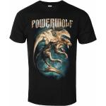 T-shirts à imprimés noirs en coton à motif loups Powerwolf Taille M look fashion pour homme 