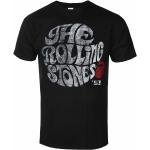 T-shirts à imprimés noirs en coton Rolling Stones Taille S look Rock pour homme 