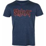 tee-shirt métal pour hommes Slipknot - Logo Snow Wash NAVY - ROCK OFF - SKSWASH02MN L