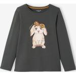 T-shirts à imprimés Vertbaudet gris foncé en coton à motif lapins Taille 12 ans pour fille de la boutique en ligne Vertbaudet.fr 