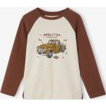 T-shirts à imprimés Vertbaudet marron à motif voitures pour garçon en promo de la boutique en ligne Vertbaudet.fr 
