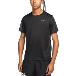 Maillots de running Nike Miler noirs Taille M pour homme 