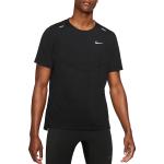 Maillots de running Nike Rise 365 noirs Taille L pour homme 
